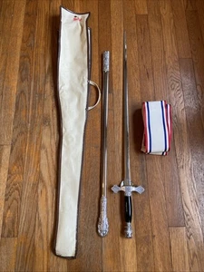 Vintage Knights of Columbus Ceremonial Sword/Scabbard + Case Lynch & Kelly 32.5” - Picture 1 of 24