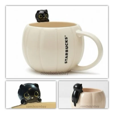 星巴克猫杯陶瓷欧洲英国万圣节2025年秋季12盎司-快速UPS 3天 — 第 1/4 张图片