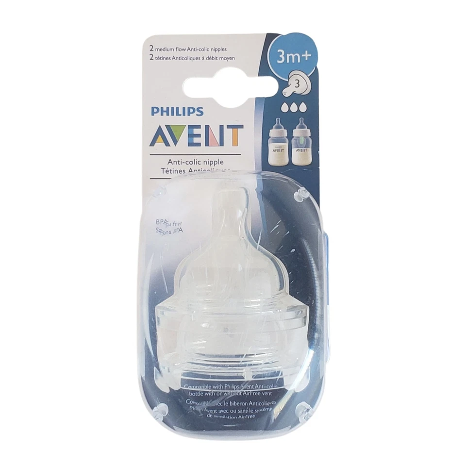 Philips Avent 2 Medium Flow 3m+ Anti-Colic 婴儿奶瓶奶嘴 — 第 1/4 张图片