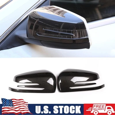 Cubierta de espejo retrovisor para Benz A B C E S CLS CLA GLA GLK Clase ABS Fibra de carbono Foto 1 de 4
