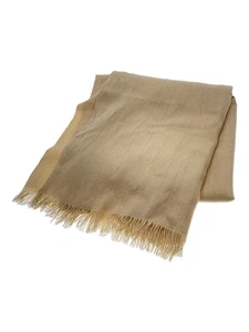 HERMES Cashmere IVO Silk Blend H Logo Large Format Women's Used - Picture 1 of 6