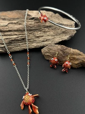 Juego de collar, pulsera y pendientes de pez Brighton MARINE MARVELS Foto 1 de 4