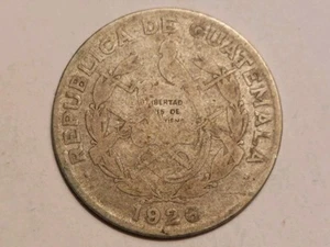 Münze Guatemala: 1/4 Quetzal 1926: Silber 0.720 - Bild 1 von 2