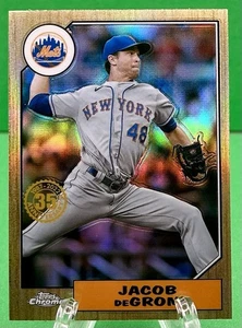 2022 Topps Chrome Baseball Jacob deGrom #87BC-7 1987 Topps Baseball - Bild 1 von 2