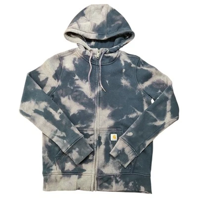 Sudadera con capucha Carhartt para mujer XS cremallera completa lavado ácido tie dye azul 1 de 1 Foto 1 de 4