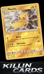 Reverse Holofoil Pikachu 66/236 Pokemon Common SM - Cosmic Eclipse Card NM - Foto 1 di 2