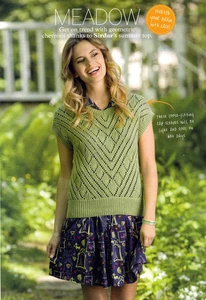 TOP PATRÓN TEJIDO 81-137cm MANGA GORRA ENCAJE ACANALADO DK SKM M8A - Imagen 1 de 1