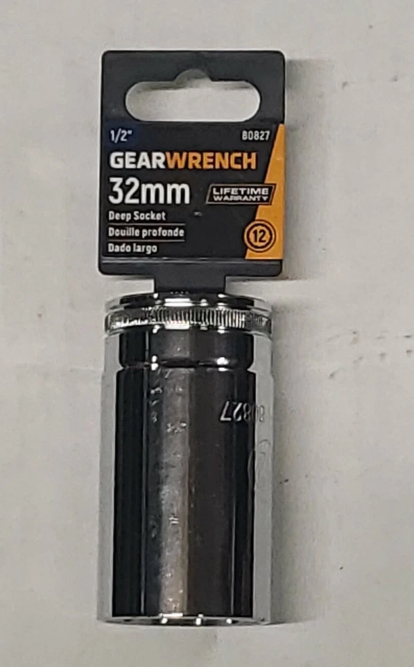 Gearwrench 1/2" Drive Deep 12pt Sockets 32MM 80827 - Image 1 of 1