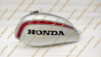Honda SL125 SL100 K1 1973 a 1975 modelo aluminio pintado plateado tanque de combustible gasolina Foto 1 de 4