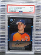 2005 Bowman Chrome Draft Picks Justin Verlander 1st Prospect RC #BDP129 PSA 9