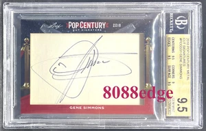 2018 POP CENTURY CUT AUTO: GENE SIMMONS -AUTOGRAPH "KISS/DEMON" BGS 9.5 GEM MINT - Picture 1 of 6