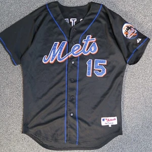 VTG Majestic Carlos Beltran #15 New York Mets Jersey Sz 52 Black Blue Orange - Picture 1 of 7