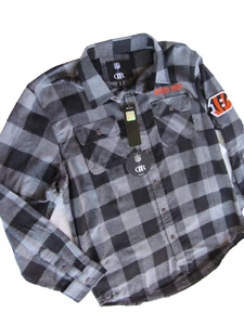 Cincinnati Bengals NFL x Darius Rucker Collection by Fanatics Black Flannel Long - Picture 1 of 11