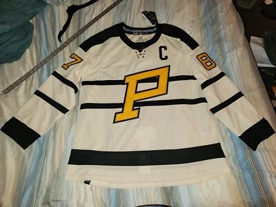 CAMISETA DE HOCKEY ADIDAS AUTÉNTICA ALTERNATIVA SIDNEY CROSBY PENGUINS 2023 TALLA 56 NUEVA CON ETIQUETAS Foto 1 de 4