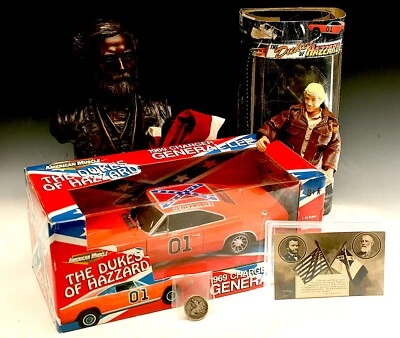 GENERAL LEE 1:18 CHARGER Dukes of Hazard EXTRAS!!!!! STONE MOUNTAIN HALF BUST .. - Image 1 of 4