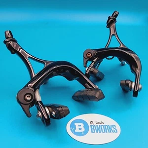 Tektro R540 Dual Pivot Side Pull Caliper Brake Set Black Alloy Recessed Nut d28 - Picture 1 of 8