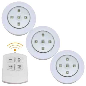 3pc Wireless Remote Control Battery Operated Under Cabinet Smd Led Light - Picture 1 of 22