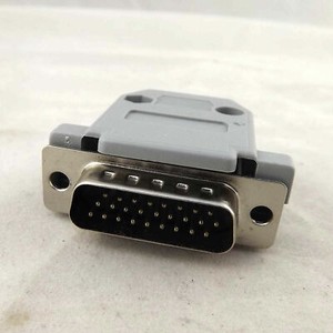 10pcs DB26 Male 26 Pin 3 Rows D-SUB Connector Plastic Hood Cover Backshell Gray