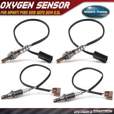 4x Sensor de oxígeno O2 aguas arriba y aguas abajo para Infiniti FX50 2013 QX70 2014 5,0 L Foto 1 de 4