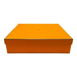 Authentic Hermes Paris Empty Orange Box Fits Dessert Plate 10.5”x10.5”x2.5” Gift - Picture 1 of 7