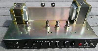 1980 Hiwatt DR504 cabeça de amplificador de 50 watts, tubos NOS, excelente, frete grátis UPS  - Imagem 1 de 4