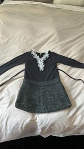 Isobella & Chloe Girls Long Sleeve Dress, Black And Grey, Size 5, Worn Once - Picture 1 of 5
