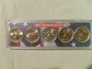 2001P UNC. STATEHOOD QUARTERS IN U.S. FLAG HOLDER - Imagen 1 de 3