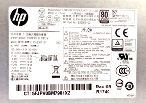 832005-001 HP Envy 750-xxx 300W (PCIe 6 pines + 8 pines) Modelo: PS-6301-07 Fuente de alimentación - Imagen 1 de 5