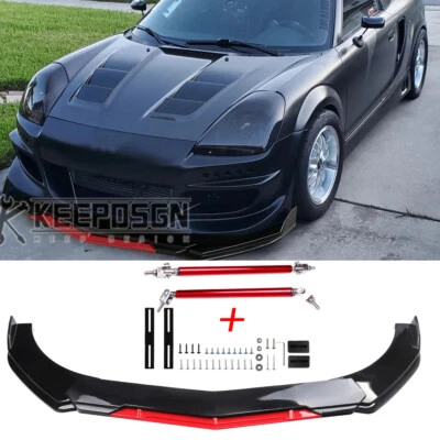 Kit de carrocería divisor de labios parachoques delantero rojo brillante para Toyota Scion MR2 GT Spyder Foto 1 de 4