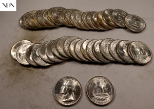 (40) Rollo de cuarto de dólar Washington 1950-S - gema BU++ - 40 monedas - 90 % plata - Imagen 1 de 4