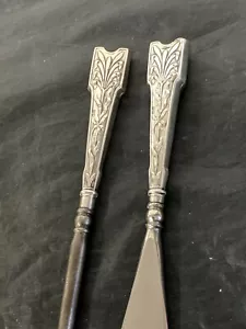 Late Edwardian Silver Handled Shoe Horn &Hook Birmingham 1911 ,crisford&norris - Picture 1 of 12