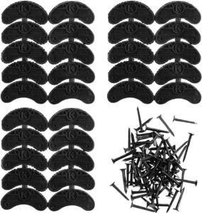 30 Pairs Black Color Rubber Shoe Heel Plates Taps Heel Repair Pad - Picture 1 of 4