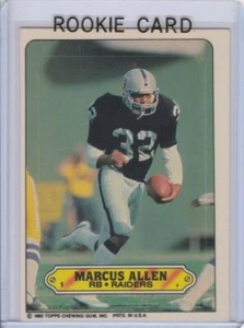 MARCUS ALLEN ROOKIE CARD 1983 Topps VINTAGE FOOTBALL RC Sticker Raiders HOFer! - Bild 1 von 2