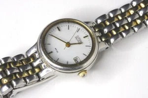 Citizen Eco-Drive WR50 quartz lady watch E101M , for repairs or parts -21292 - Imagen 1 de 9