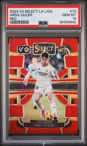 Arda Guler 2023 2023-24 Panini Select La Liga #70 Red Prizm Rookie RC PSA 10 - Picture 1 of 2
