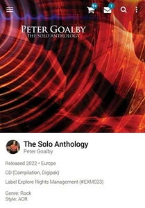 Peter Goalby ~ The Solo Anthology CD 2022 Hi-Tech AOR Melodic Rock Uriah Heep - Picture 1 of 2