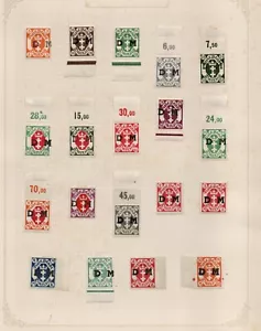 Selección oficial de estampillas de Danzig 1921 en una página muchas en márgenes - Como nuevas MH - Imagen 1 de 1