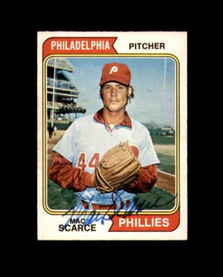 Mac Scarce Signed Rare 1974 Topps O-Pee-Chee Philadelphia Phillies Autograph - Image 1 of 2