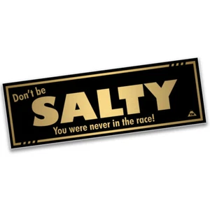 OFFICIAL TOUGE NATION "SALTY" GOLD EDITION DRIFT RACE JDM SLAP STICKER - Picture 1 of 1