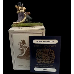 1993 Dave Grossman Mousehole Collection Lord Frederic Mouse MCF-42 nuevo en caja pasaporte - Imagen 1 de 10