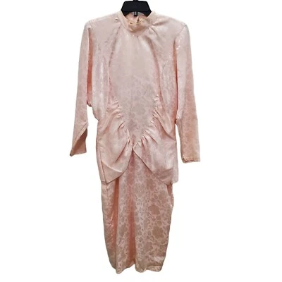 Specially Fashioned by Eleni Women's Vintage Handmade 70s OOAK Pink Prom Dress 8 - Image 1 of 4