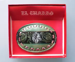 EL CHARRO Fibbia Mod. 885 Pelle 7x10 Originale VINTAGE Cintura ANNI 80 PANINARO - Foto 1 di 3