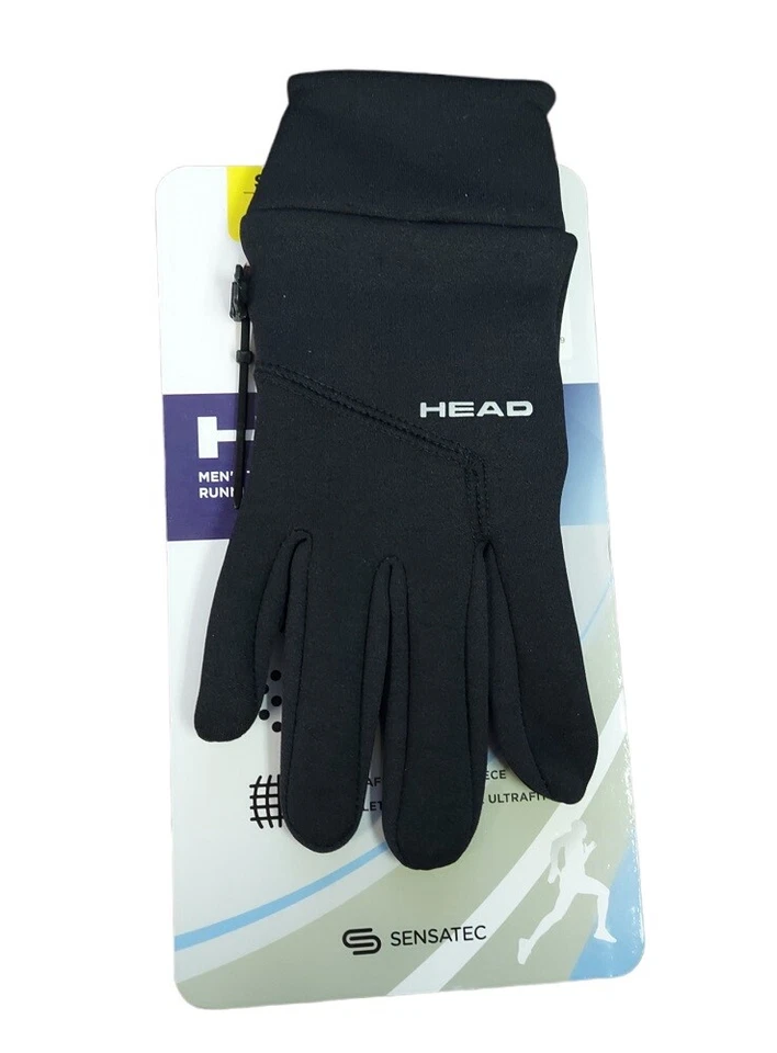 Head black men's touch screen running gloves XS/TP/ECH