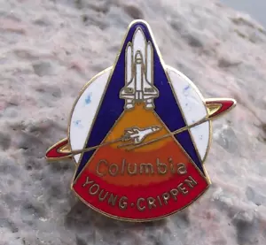 Insignia oficial del transbordador espacial de la NASA STS 1 primera insignia pin de vuelo orbital - Imagen 1 de 2