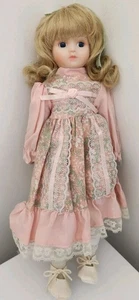 Blair Shoppe 16" Porcelain Doll Blonde Blue Eyes With Original Box - Picture 1 of 8