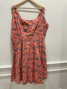 CITY CHIC Pink Little House/Village Printed Dress With Pockets Plus Size Xl - Picture 1 of 14