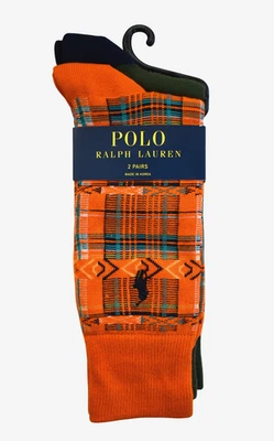 Calcetines de vestir Polo Ralph Lauren mezcla de algodón para hombre 2 pares de calcetines talla 10-13 Foto 1 de 4