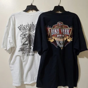 Lot Two T-shirts Size XXL Biketoberfest 2010 & 2012 Daytona Beach - Picture 1 of 10