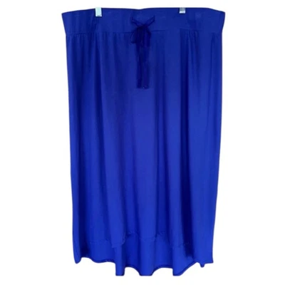 Belle Gray by Lisa Rinna Pleated Royal Blue Maxi Skirt Women’s Plus Size 1X - Image 1 of 4