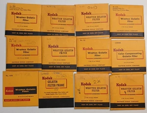 Lote de 12 filtros de gelatina Wratten Kodak 3 pulgadas (7,6 cm) Lote Surtido - Imagen 1 de 14